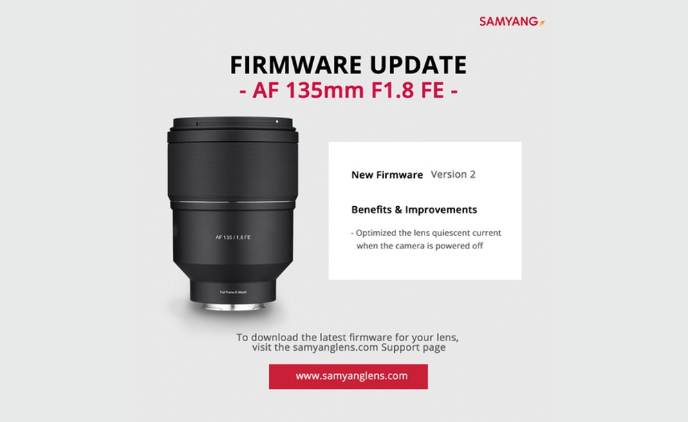 Samyang: Νέο Firmware για το AF 135mm F1.8 FE