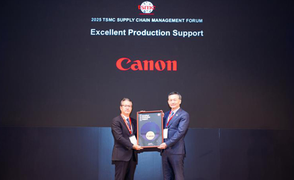 Η Canon τιμήθηκε για την εξαιρετική υποστήριξη παραγωγής στα βραβεία TSMC 2025 Excellent Performance Awards